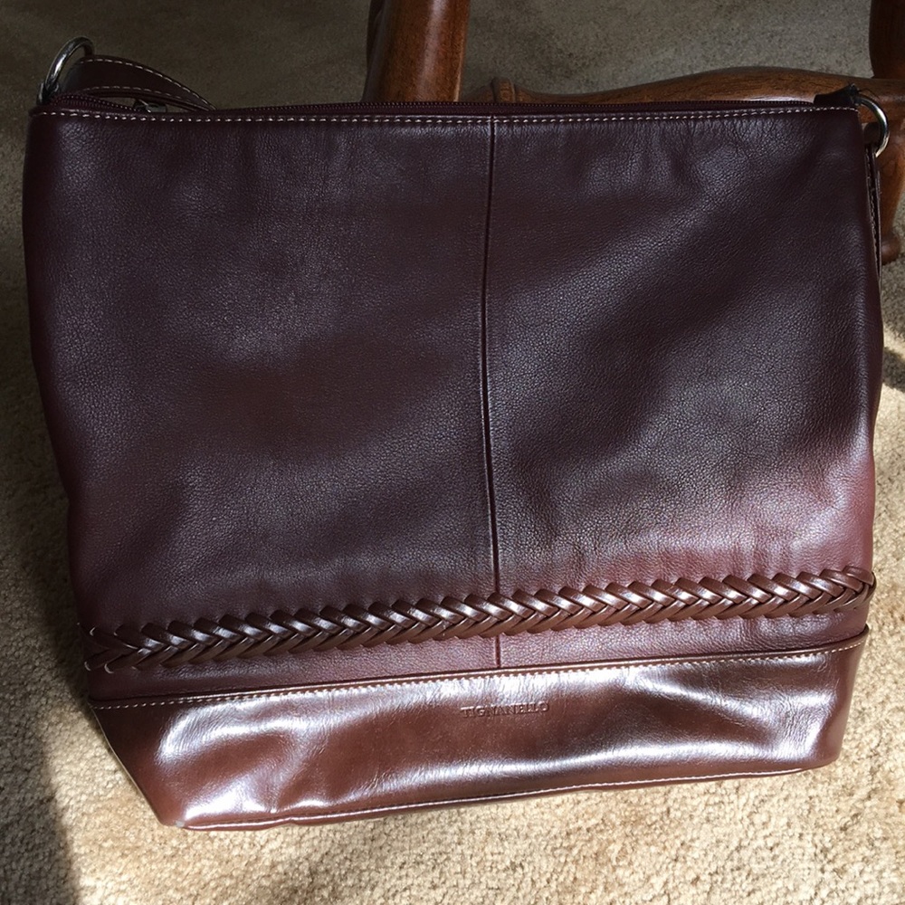 Tignanello Red brown/brown leather purse